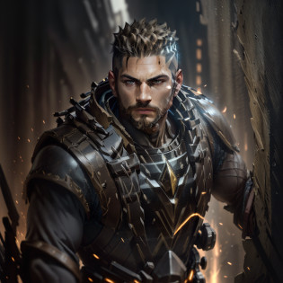 Man, light brown skin, Latin, shaved head, heroic uniform, black technological armor, detailed armor, light on armor, weapons, 1.7m tall, muscular, lightning bolts coming out of his hands, facial hair, medium beard, bright pupils, hardened face, gradient eyes, bright eyes, yellow eyes, Conceptual art, Hyperrealism, Color field painting, cinematic lighting, glow, reflection light, close, masterpiece,  accurate, anatomically correct, textured skin, super detail, high quality, high detail, award-winning, best quality, high resolution, technical battle background, Conceptual art, Futurism, Color Field painting, reflection light, backlighting, cinematic lighting, depth of field, panorama, Hasselblad, UHD, 8k, textured skin, textured skin, super detail, high quality, 8k, best quality, retina