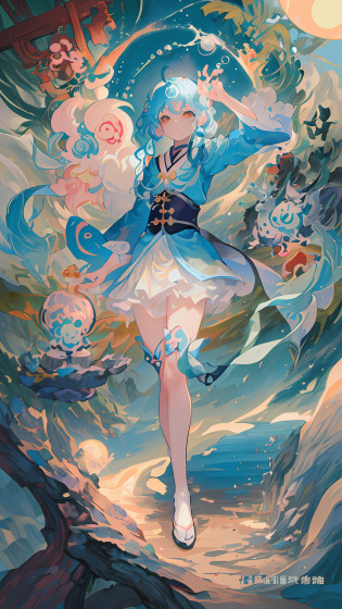 There is a cartoon boy blowing bubbles in the air, soap bubble head, soap bubbles, water bubbles, impossible bubbles, Li Fangying, Cheng Yanjun, art cover, soap bubbles, children's book cover, inspired by Huang Gongwang, inspired by Li Shixing, inspired by Qu Leilei, beautiful artwork illustration,