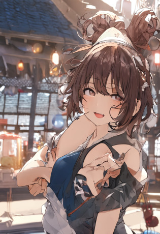 (top-quality?8k?32k??masterpiece?UHD:1.3)?profetional lighting?Japan woman with heavy makeup?One Woman?Beautiful aunt?48yo?48 years old,(wrinkle:1.5)?A detailed face?Detailed hand?full body?Perfect style?portlate?Outdoor pool?laughing?Tank top Bikini?