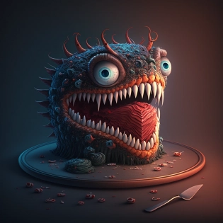 cut:: cake:: inspired by critters movie