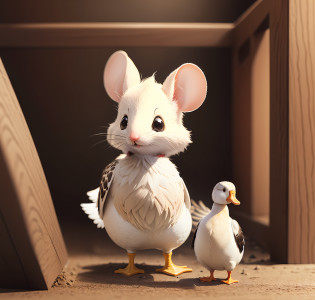 The body of a duck