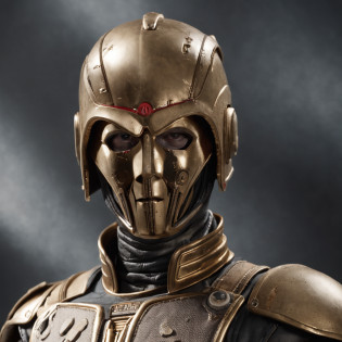 C-3PO as mortal combat character, dressed in mortal combat clothing, (mortal combat clothing:2), (full body image 2)