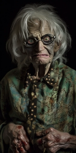 cinematic still portrait, filmed by George A. Romero, hiper realistic deranged zombie zombie man stares at the camera with hungry eyes. ::5 The zombie skin is mottled greenish with visible stains, His eyes are sunken glazed and unfocused. he wears torn and bloodstained clothing. The mood is grotesque and unsettling and a gives a general sense of decay ::4 portrait shot, cinematic lighting, Camera 1970's Leica M3 rangefinder, Summicron 35mm lens, with a wide aperture of f4, ISO 400, shutter speed 1/125, on 1970s Kodak colour film. ::3 Horror style::4 --no bad anatomy, text, signature, watermark, username, low resolution, worst quality, low quality, jpeg artefacts, blurry, cropped, badly framed --ar 1:2 --v 5 --c 60 --seed 49582 --s 50