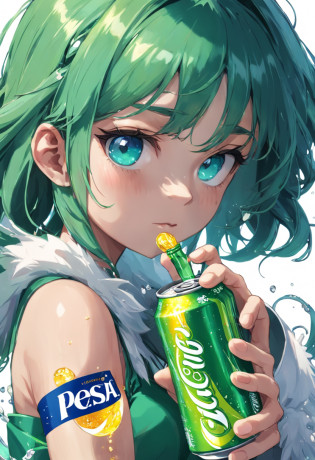 Close up of a can of soda on white background, soda cans, Sprite, sparkling dew, sprite art, energy drink, Limsa, Cans, sprite 2 d, made of drink, cold drink, advertisement picture, zmonzheng, Pepsi, al chang, author?Ann Text, can, ??, Guangjian girl