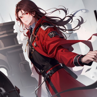 whaite hair?Red eyes?Redcoat?mtu?ancient wind?length hair