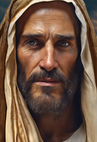 um close up de um homem de cabelos compridos e barba, Jesus Cristo, Retrato de Jesus Cristo, 8 k arte digital realista, jesus of nazareth, pintura digital ultra realista, rosto de Jesus, arte digital altamente realista, pintura digital hiper realista, arte digital ultra realista, arte digital muito realista, Jesus, arte digital ultrarrealista