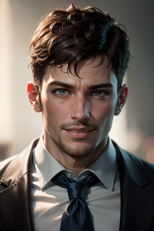 The man's name is Pulisic?He was on the pitch?run?wide wide shot?full bodyesbian?With a smile on your face?(Masterpiece,Best quality: 1.2)?Arafeld man in suit and tie, high quality portrait, headshot profile picture, Rendu portrait 8k, Solid Backgroud, maxwell render, professional portrait hd, well-groomed model, Career back?Dramatic, photorealistic painting art by midjourney and greg rutkowski?epic and classy portrait