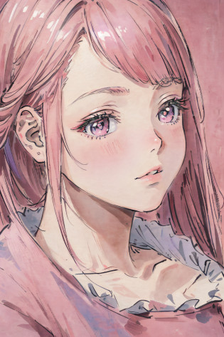 Masterpiece, Superb Girl, Best Girl, Best Beauty, World Masterpiece Theater, Super Fine, Superb Quality, Extreme Pink, Pink Hair, High Resolution, Extreme Quality, 1Girl, Extreme Illustration, Looking at the Audience, Impasto, Canvas, Oil Painting, Realistic, Realist, Real,