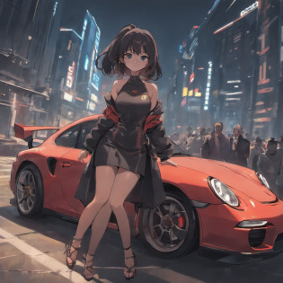 Um verdadeiro PICKUP PORSCHE 911 PRETO?Dirija nas ruas?A rua?realistic background?Background�of�details