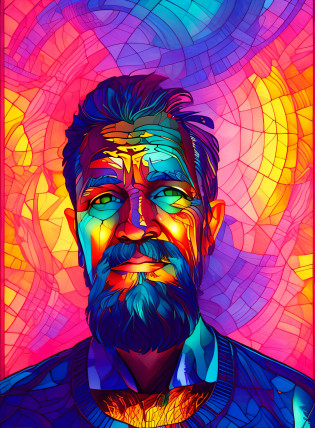 Puzzle Face Pattern, intrincado, altamente detalhado, abstrato, cores brilhantes e vibrantes, sombras contrastantes, assymetrical, trending on ArtStation, Arte Digital por Rafael Varona, Pedro Gricko, gui augusto, bordas suaves, foco n�tido. Add a more joyful and positive feeling to the image, imagem de um especialista