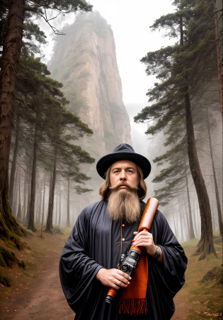 Immerse yourself in the colourful world of detail , Immerse yourself in the colourful world of **a long bearded man with a felt hat and a mustache, in the style of fantasy worlds, forestpunk, 2d game art, edmund leighton, esao andrews, characterful animal portraits, stark visuals detail ,Artists studio backdrop. Photographed by David bailey using Hasselblad�s flagship mirrorless medium format camera X2D 100C. 1000mps ,bold vibrant colours, Photographed by David bailey using Hasselblad�s flagship mirrorless medium format camera X2D 100C. 1000mps ,bold vibrant colours