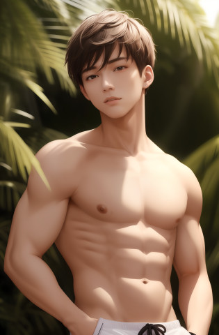 brunette color hair?blackigeyes?Microcurls slightly????swim trunks?full bodyesbian?A young man?1boys?white skinned?Detailed skins?1boys??Realistis???Abs?Good lighting quality?muscle veins???paleskin????tmasterpiece?Ultra high quality?A high resolution?8k????1.2???Detailed face?1.2??handsome?Wear a tight white swimsuit?nipple bump?1boys????looking at viewert?balance eyes???from�below????sea beach??Eye contact??Male focus?photorealestic?high qulity?