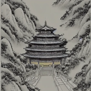 Fantasy landscapes set in China, Chinese temple, Asian anime like, Asian anime film drawings::1. 5, Japanese anime film drawings::1. 7, Satoshi Imamoto's anime::1. 3, grand scale, ancient Chinese bronzes, cyber Chinese cities::-1 Japanese anime style vivid and flat coloring::1. 6 Japanese anime style coloring with delicate line drawings::1. 6 Clear shading? --aspect 9:16