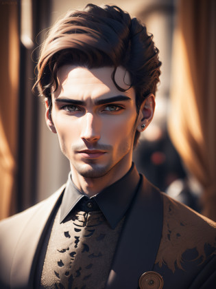 Autoretrato de rosto de Um homem elegante, beber um copo de vinho. Imagem realista altamente detalhada, detalhes intricados. UHD, 8k