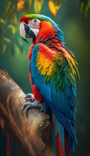 macaw in the carribean, natural light, post processing, color grading, wildlife photography, hd, photorealistic, 8k, dof, s 750 --uplight --ar 9:16 --v 4