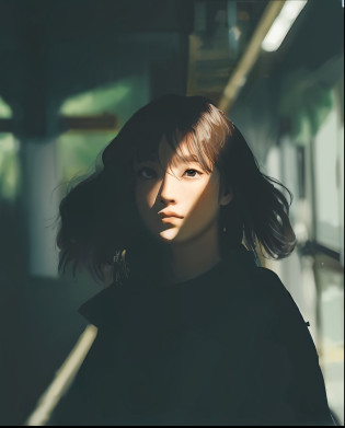 there is a woman standing in a dark room with a long hair, janice sung, jaeyeon nam, jinyoung shin, heonhwa choe, seseon yoon, lee ji-eun, lee ji - eun, with short hair, park ji-min, taejune kim, chiho, shin min jeong, by Torii Kiyomoto