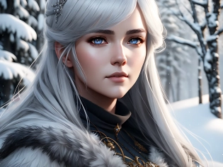 winds of winter, au naturel, grey eyes, hyper detailed, digital art, trending in artstation, cinematic lighting, studio quality, smooth render, unreal engine 5 rendered, octane rendered, art style by klimt and nixeu and ian sprigger and wlop and krenz cushart