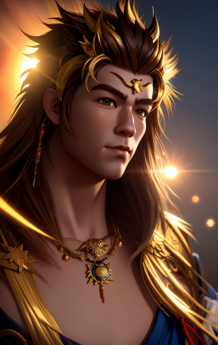 ((songoku)), little, baby, beautiful, fantasy art, devian art, trending artstation, digital art, detailed, realistic, humanoide, character, tiny,cinematic shot,cinematic portrait of Sun WuKong, cute character as a Sun WuKong,