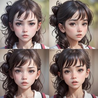 A closeup of a girl with different expressions on her faces, facial expression, cute expression, different expression, facial expression, showing throat, facial expressions, full of expressions, detailed facial expressions, detailed facial expression, realistic facial expression, full of expressions, she has a beautiful expressive face, confused facial expression --auto --s2