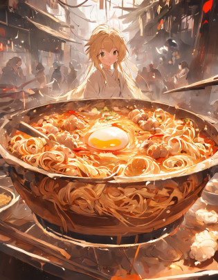 Delicious and tempting spicy noodles?Fresh vegetables are plentiful?The poached egg aroma is overflowing?Brown conch is delicious and delicious?Pepper has a strong flavor?The yellow bamboo shoots are crispy and delicious?The fungus has a delicate taste?Tofu has a good aftertaste?The noodles picked up by chopsticks are fragrant
