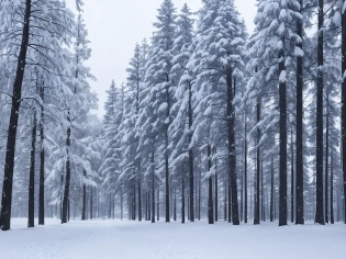 As you enter this winter wonderland, the first thing you notice is the complete silence. The snow has blanketed everything in sight, muffling even the faintest of sounds. The air is crisp and cold, making your breath visible as it leaves your lips.