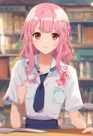 masterpiece, best quality,) anime screencap, 1girl, short hair, Hinata Tachibana from Tokyo Revengers, pink hair, mole chin, large coral pink eyes, Tokyo Revengers, ken wakui art style, white blouse and striped tie, a matching skirt, and black loafers, mole below her chin, simple background, solo, 1girl, fake anime screenshot, school uniform, teenage female,