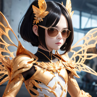 baton?Transparent wings?Magic wand?Wear thick gold-framed reflective sunglasses?32K?tmasterpiece?k hd?hyper HD?32K?Burgundy double ponytail?The Silver Skull Jewelry District in the backstreets?Indigo Skull King ?Skeleton protector ?The skeleton is realistic?1.4??Skull pattern robe?Silver skull flower ornaments?Petals flutter?Colored ball head?Hold your head high?Be proud?The nostrils look at people? A high resolution? the detail? RAW photogr? Sharp Re? Nikon D850 Film Stock Photo by Jefferies Lee 4 Kodak Portra 400 Camera F1.6 shots, Rich colors, ultra-realistic vivid textures, Dramatic lighting, Unreal Engine Art Station Trend, cinestir 800?Hold your head high?Be proud?The nostrils look at people?Tsundere?Petals flutter?Petals flutter?Sprinkle with gold dust?Fluttering?Impeccable?( reasonable design, Clear lines, High sharpness,Best quality, Very detailed skeleton, The skeleton of a masterpiece, offcial art, movie light effect, 4K skeleton???Wear thick gold-framed reflective sunglasses???Transparent wings??baton??Baton in hand??Giant stick?baton?