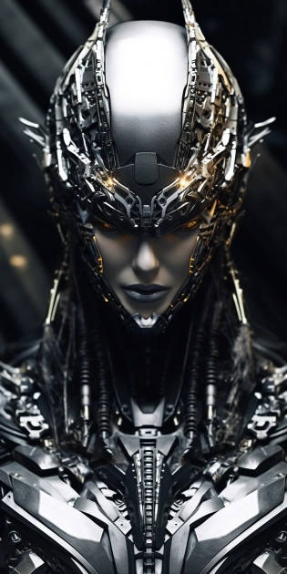 Masterpiece photoshoot of a soldier of the future in royal armor, cyber technology, at the head of the imperial army, inspired art by Adam Fisher