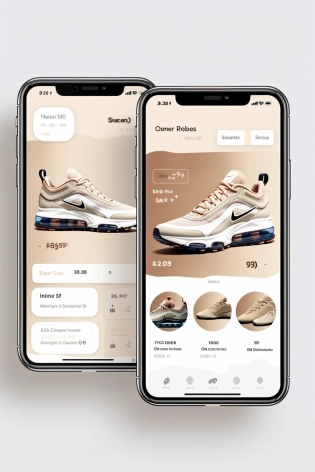 sneakers online shop app design, UI --ar 2:3 --q 2 --v 5