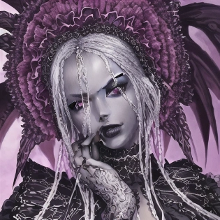 black man in a gothic paradise sweetness editorial, hyperdetailed face, realistic skin, stunning, elegant, vibrant colors