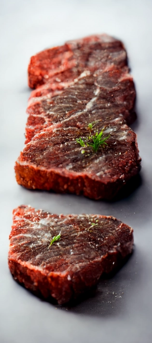 perfect beef steak on white plain isolated. 8k. ultra realistic. commercial photoshoot. stock photo --ar 9:20
