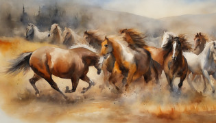 Nine horses?Nine Jun Diagram, watercolor colored painting, watercolor paiting, watercolor paiting, Watercolor painting, water color art on paper, watercolor on canvas, detailed watercolour, colorful watercolor painting, watercolour on paper, watercolor paiting, fantasy watercolor, watercolor paiting, watercolors on canvas, aquarelle, vibrant watercolor painting