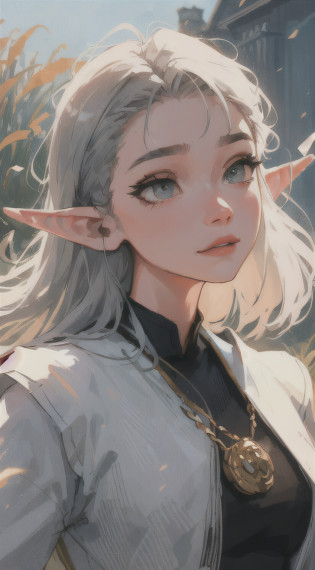 Sam Yang, (((1girl))), one mature elf named Erica, Volumetric lighting, solo, portrait, very detailed skin, (detailed skin:1.2), (windowed hair + white hair + very detailed hair:1.3), loose waves of hair,  silver eyes, (square face shape + baby-faced), elf ears, closed mouth, using magic, grass magic, magic around her, elf-style outfit, silver gown, intricate golden embroidery, silver crown, dynamic pose, cute look, soft shadows, hard shadows, light on face, SamDoesArts style, shadow, solo, upper body, 20 years old, blurry background, depth, ((elven kingdom background)), beautiful face, perfect skin, beautiful detailed girl, detailed fingers, extremely detailed eyes and face, beautiful detailed nose, beautiful detailed eyes, long eyelashes, depth of field, cinematic lighting, ((masterpiece)), UHD, masterpiece, 8k