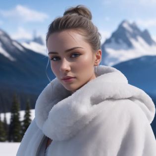 best ratio, four finger and one thumb, attractive stunning Ukrainian woman, (messy bun), skin pores, behind glacial mountains, snow, (high detailed skin:1.1), film grain, Fujifilm XT3, (high detailed face:1.1), (soothing tones:1.25), (hdr:1.25), (artstation:1.2), dramatic, (intricate details:1.14), (hyperrealistic 3d render:1.16), (filmic:0.55), (rutkowski:1.1), (faded:1.3), ((partially exposed nipples))