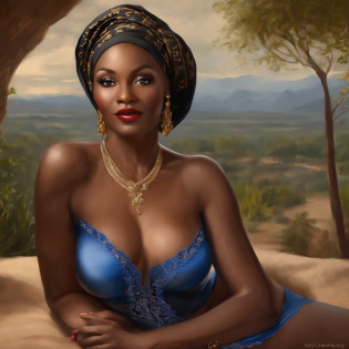 (Beauty shot:1.3)real photo of a beautiful 60 jears old black woman, with a blue head scarf, wearing kente dress, Female,black female, Solo, Huge Breasts, Glamour, Realistic Skin, Realistic Face, Wild, Bossy, Cradle, Crouching, Spread Legs, (Sexy Lingerie ), black lingerie, (see-through lingerie), lace lingerie, (breasts and vaginal lips are visible through underwear: 1.5), and areolas are clearly visible: 1.3), short caramel-colored hair , excited, provocative, ecstasy(beautiful detailed eyes), (best quality), (super detailed), (masterpiece), (wallpaper), (detailed face), solo, (dynamic pose), 1 , 60 jears old black woman,blackchair, , heterochromic eyes, small moles under the eyes, ((short apron)), medium breasts, long legs, tightens abs, (camel toes), (), (no bra),(ultra full hd), (extremely highly detaild), (award winning masterpiece).64k)), by ray dozy