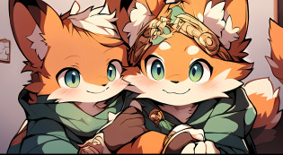 Style picture of a squirrel, Sly smile, commission on furaffinity, Portrait of a squirrel, fursona art, furaffinity commission, cute smiling??? Squirrel supplement, A squirrel, Anthropomorphic squirrel, adorable expression, fursona furry art commission