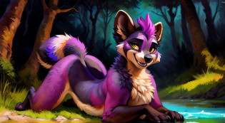 subido a e621, (por kenket, por Ross Tran, por Ruan Jia, por Foxovh) de un red-panda taur macho de ojos azules, ((colores naturales)), Fursona, (((mostrando el trasero con cola en alto))) Looking at the camera with a mischievous look, Open Invitation, mirada picara, (In the middle of a forest with a river in the background), (detailed lighting), (cinematography lighting), [luz ambiental detallada], [Enfoque genital], peludo, ((sombra de medio cuerpo)), [luz ambiental en el vientre], [proporciones realistas], [explicit content], [foco n�tido], (contenido cuestionable), (sombreado), ((obra maestra)), pene grande, pene grueso, pene erecto