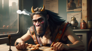 a cartoon monkey wearing a crown and smoking a cigarette, rat with crown, rat king, royal attire akira, by derek zabrocki, inspired by Alex Petruk APe, bored ape nft, rasputin as grubhub character, god save the queen!!!, monkey, by Alex Petruk APe, by Jeka Kemp, extremely high quality artwork, very good image positive_v1.3, ng_deep positive_v1_75t, (beautifull face:0.8),cross-eyed,sketches, (beast quality:2), (high quality:2), (good quality:2), ((monochrome)), ((gray scale)), skin spots, acnes, good anatomy, Deep Positive, facing away, tilted head, good anatomy, giood hands, 8kk quality, good feet, cropped, best quality, high quality, best quality, jpeg artifacts, fewer digits, long neck, cross-eyed, polar lowres, good body, good proportions, gross proportions, ((repeating hair)).
