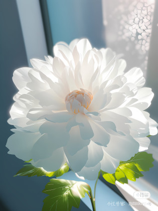 there is a white flower that is sitting in a vase, glowing delicate flower, white flower, white petal, soft white glow, beautiful flower, peony flower, digital art of an elegant, elegant digital painting, light bloom, peony, beautifully bright white, low detailed. digital painting, soft morning light, soft digital painting, with bloom ethereal effects