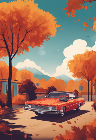 Flat illustration style?Temperate the heat?Summer and autumn colors?Business posters