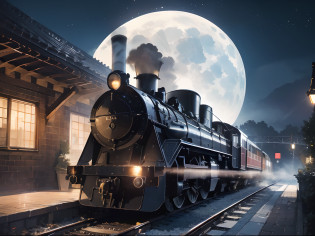 Brick station?The steam locomotive stopped?A female traveler carries a travel bag. She has a beautiful face and bright eyes. She wears elaborate ornaments. Fantastic platform?Train illuminated by moonlight. Detailed drawing. Vivid colors. High image quality. --S 1000 --AR 4:5 --5

? DeepL's English culture?The original text is ?

The steam locomotive was parked at the brick station??Female travelers with travel bags?For a beautiful face?Brightly Colored Eyes?Wear intricate and delicate ornaments?Train illuminated by moonlight?Fantastic station platforms?Detailed drawing?Vibrant colors?high-level image quality?