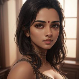 Btflindngds, a sexy Indian girl, brown eyes, bindi, full-body shot, photorealistic painting by artgerm and (greg rutkowski:0.9), portrait, samikshavad, (dynamic:0.4) lighting <lora:Copy of Btflindngds-06:0.6>