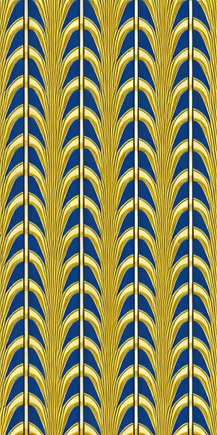 art deco gold-blue pattern