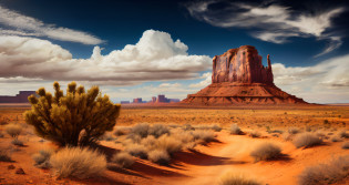 There is a desert with a desert-like area in the background, valley style monument, monument valley landscape, western american setting, monument valley, arizona desert, desert table, desert landscape, desert landscape, arizona, bright red desert sands, red desert, desert scenery, desert photography, new mexican desert background,  canyon background, in a dusty red desert, deserts and mountains, random background scene, Animation Still Screencap, Disney 2D Animation Still, Animated Film Still, Animated Still, Animated Still, Day of the Tentacle, Animated Movie Still, Animated Movie Scene, Interior Background Art, Animated Movie Shot, cartoon drawing, anime style, official art