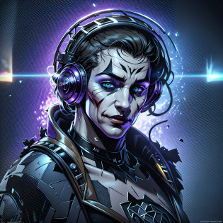 A wild card king DJ , HEADPHONES, half face robotic, realistic, smoky, large plane::75 panoramic ::75 atmospheric ::22 intricate ornamental fine::80 cinematic ::80 hyperrealism ::100 monodirectional light::45 caustic ::30 blade runner ::5 inspiration from david lynch ::4 inspiration from terry gillian ::8 inspiration from the dark knight ::9 inspiration from the joker ::11 crystalcore : :25 high detail ::100 octane redshift lumion render 8k ::90 concept art :: 1 hyper detailed, insane details, intricate ::22 elite, ornate, elegant, luxurious, realistic ::100 octane rendering, weta digital, ray trace, 8k --auto --s2