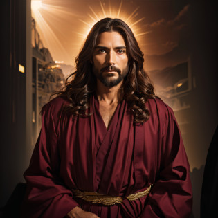 imagem arrapada de um homem com cabelos longos e barba, Vestido como Jesus Cristo, Retrato de Jesus Cristo, Jesus Cristo, jesus of nazareth, Jesus Cristo em Mass Effect, rosto de Jesus, Jesus, Nicodemos, jesus wasted at a party, Jesus Cristo Fumando um Blunt, Jesus Cristo Indo Super Saiyajin, totalmente vestido com vestes vermelhas