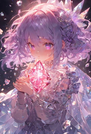 (((crystals texture Hair)))?{{{{{extremely detailed CG}}}}},{{8k_wallpaper}},{{{{Crystalline purple gemstone gloves}}}},((beautiful detailed Glass hair)),((Glass shaped texture hand)),((Crystallize texture body)),Gem body,Hands as clear as jewels,Crystallization of clothes,((crystals texture skin)),sparkle, lens flare, light leaks, Broken glass?{{{{Detailed Glass shaped clothes}}}}? ((masterpiece)), (((best quality))), ((ultra-detailed)), ((illustration)), ((disheveled hair)), ((frills)), (1 girl), (solo), dynamic angle, big top sleeves, floating, beautiful detailed gemstone sky, gemstone sea, beautiful detailed eyes, overexposure, side blunt bangs, hairs between eyes, ribbons, bowties, buttons, bare shoulders, (((small breast))), pleated skirt, crystals texture flowers? ((Detailed crystallized clothing)),(gemstone of body)?solo focus,{{{{{{{{Iridescence and rainbow hair:2.5}}}}}}},{{{{{{detailed cute anime face}}}}}},{{loli}},{{{{{watercolor_(medium)}}}},(((masterpiece))),(((clock))),(((red))),(((blood))),finely detail,Depth of field,Blood drop,Blood fog