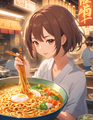 Delicious and tempting spicy noodles?Fresh vegetables are plentiful?The aroma of the poached egg is overflowing?Brown shell is delicious and delicious?A pimenta tem um sabor forte?The yellow bamboo shoots are crispy and delicious?O fungo tem um sabor delicado?A coalhada de soja tem um bom sabor final?The noodles caught by the chopsticks are fragrant?illustration