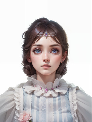 barbiecore?A princess?pink back ground?cabellos largos dorados?Kizi?delicated face?Wearing a beautiful crown?white skinned?high qulity?highest  quality?tmasterpiece?A masterpiece?extreme hight detail?Delicate portrayal of facial features?Delicate hair portrayal?Delicate eye portrayal?4k???Sense of atmosphere Best quality?A high resolution?Perfect facial features?Illustration illustration --auto