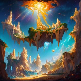 Incredible fantastic landscape,Other planet,Deep cosmos,Fantastic plants,Fantastic animals,Style-NebMagic,Style-Glass,